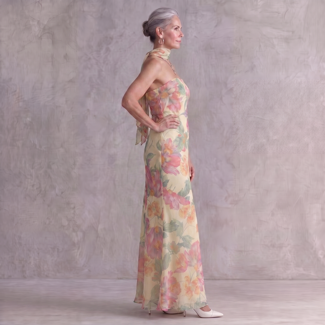 Isabel Summer Maxi Dress with Floral Print