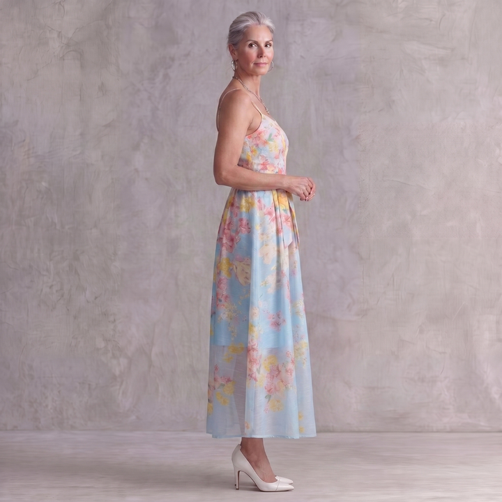Julie Watercolor Floral Cami Maxi Dress