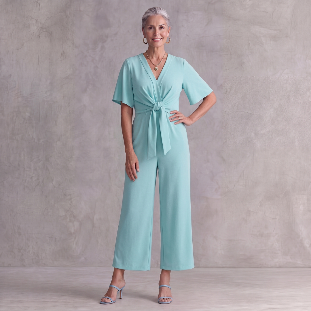 Gabriella Elegant Summer Tie Knot Jumpsuit