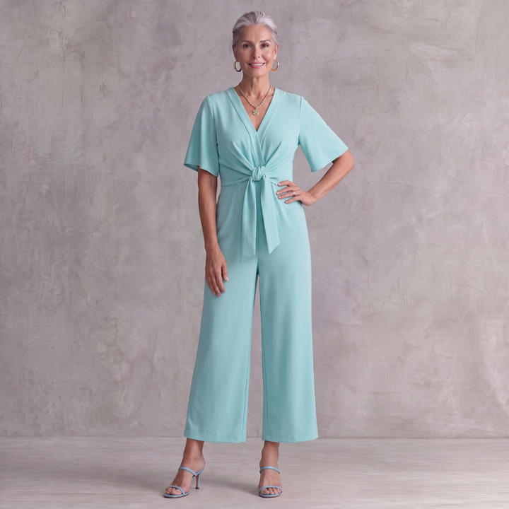 Gabriella Elegant Summer Tie Knot Jumpsuit