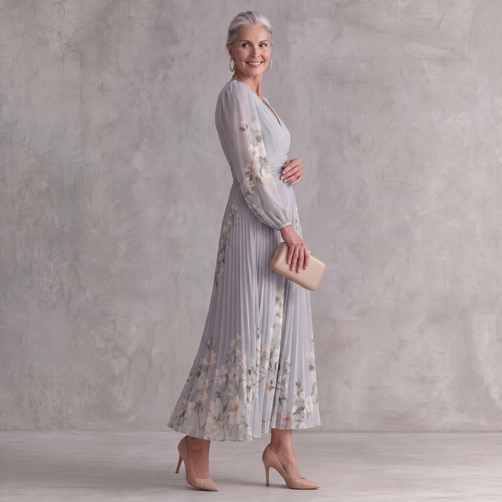 Rosa Feminine Flowing Maxi Dress