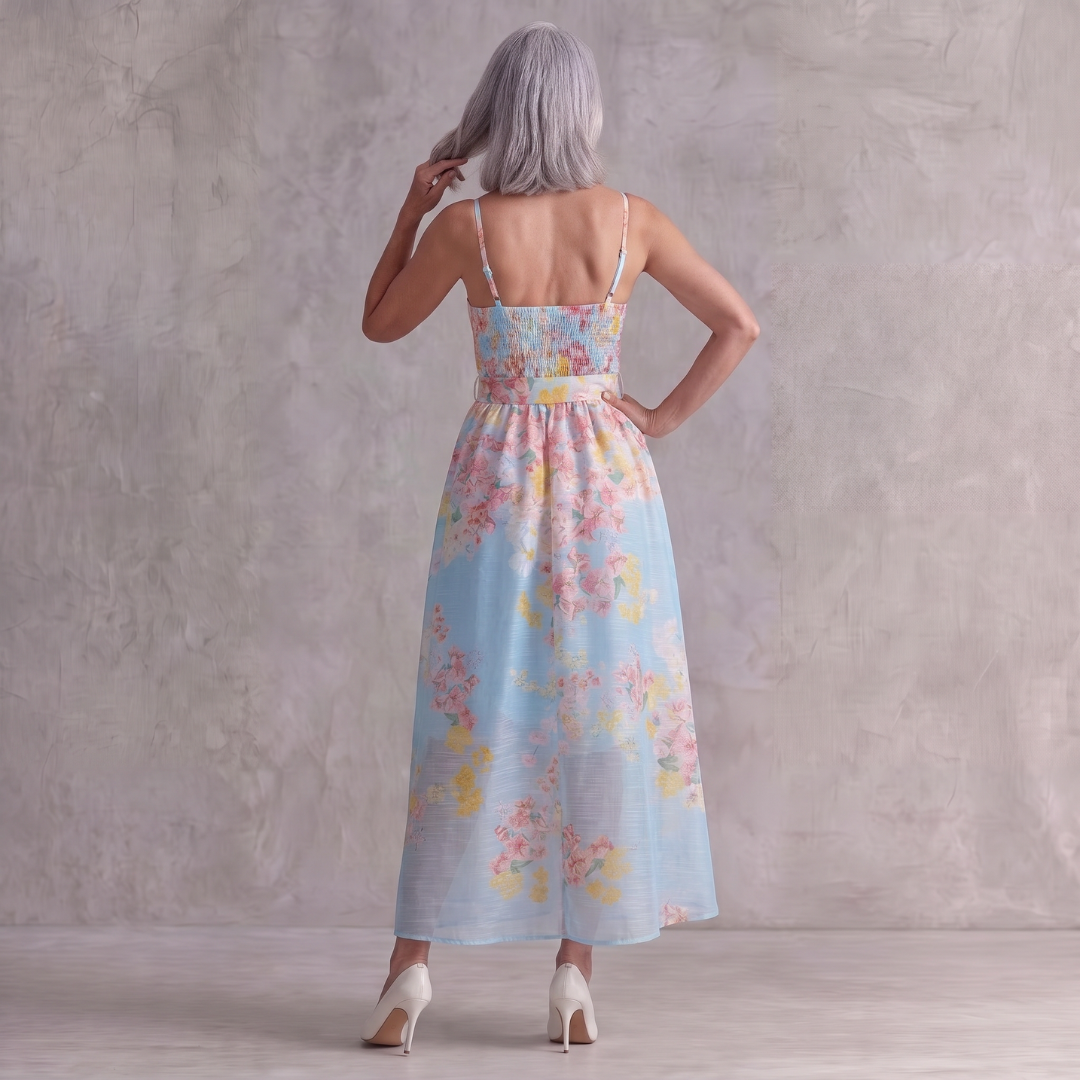 Julie Watercolor Floral Cami Maxi Dress