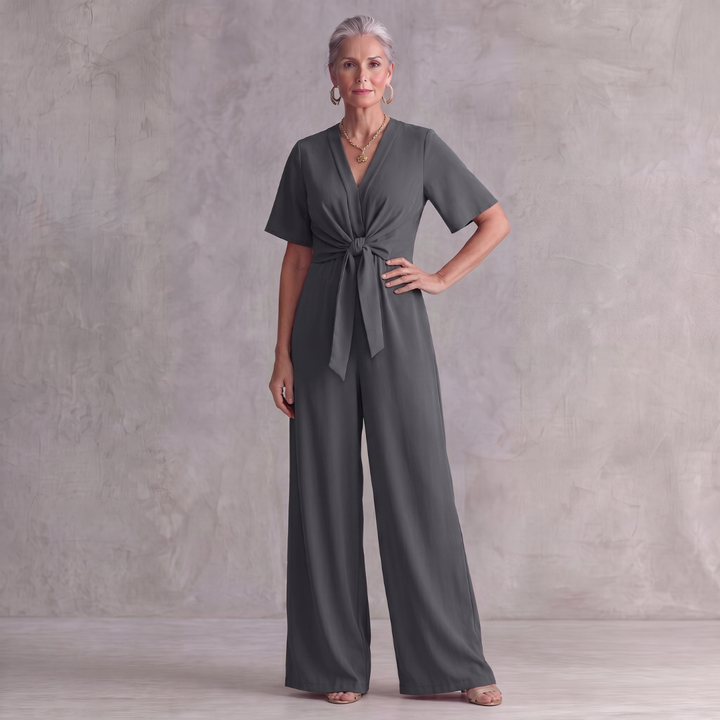 Gabriella Elegant Summer Tie Knot Jumpsuit