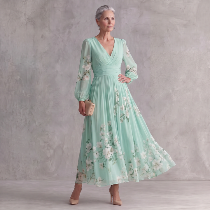 Rosa Feminine Flowing Maxi Dress