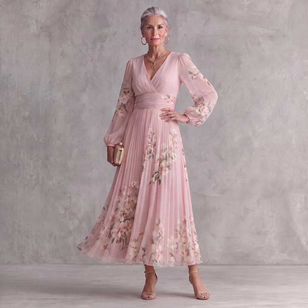 Rosa Feminine Flowing Maxi Dress