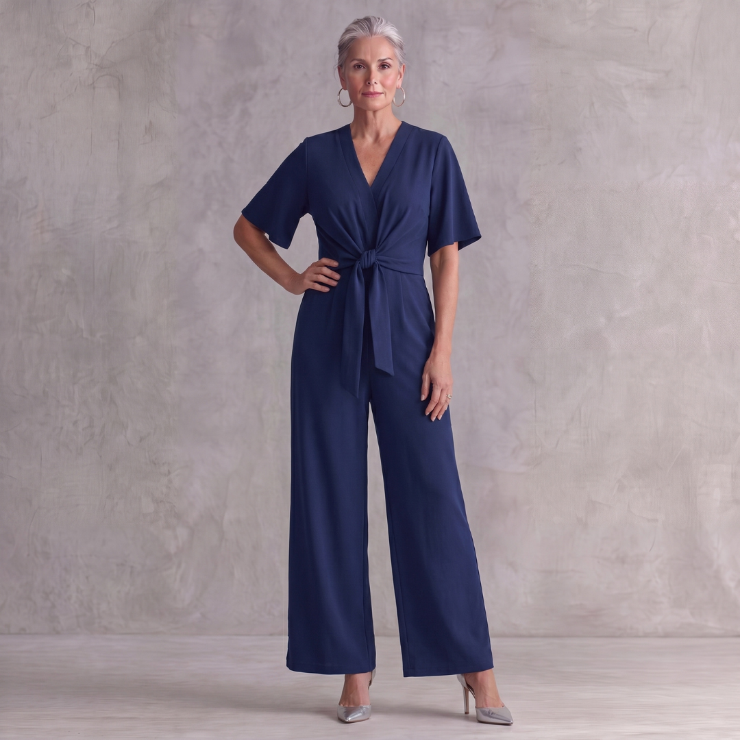 Gabriella Elegant Summer Tie Knot Jumpsuit
