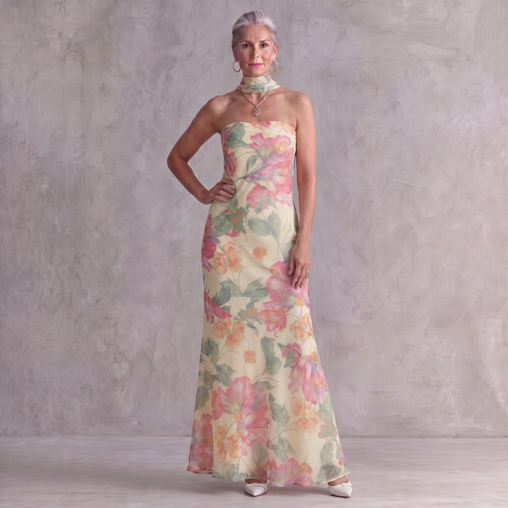 Isabel Summer Maxi Dress with Floral Print