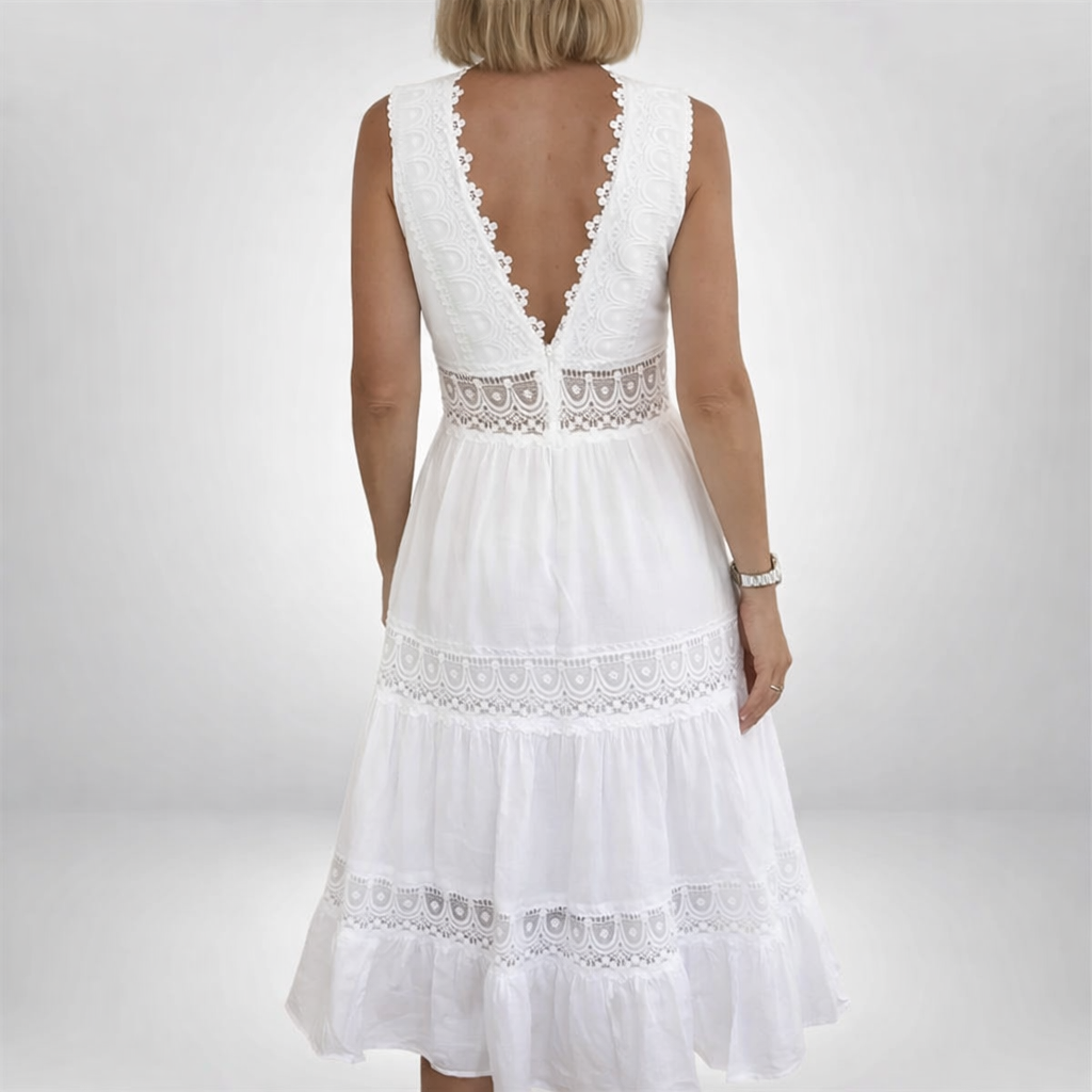 Heather | Elegant Lace Dress with V-Neck