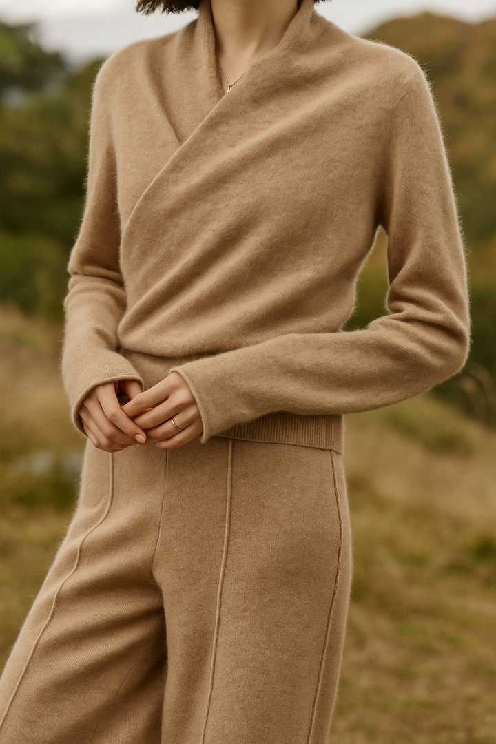 Rose | Women’s Elegant Wrap Crossover Chic Sweater