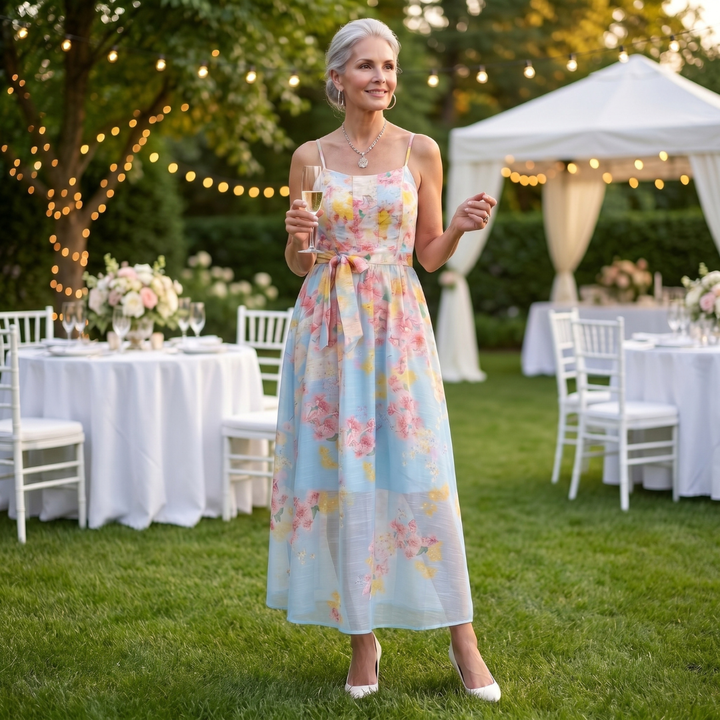 Julie Watercolor Floral Cami Maxi Dress