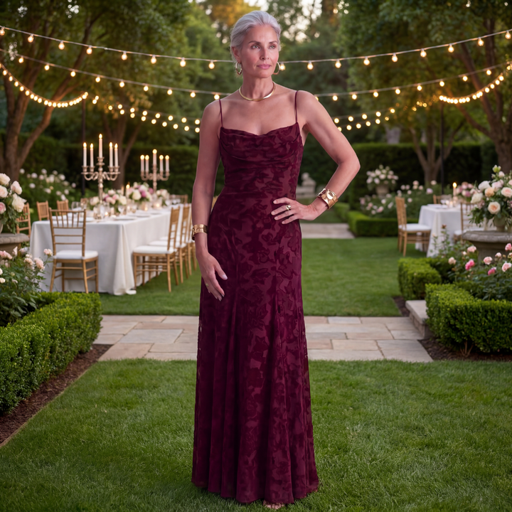 Helia Floral Pattern Sleeveless Maxi Dress