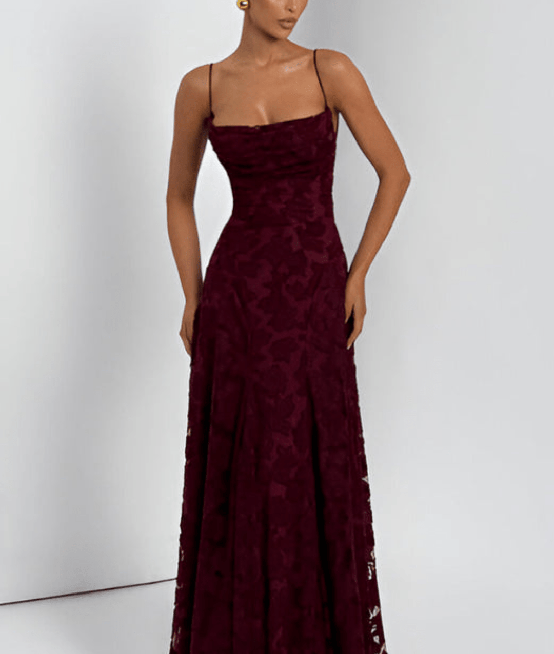 Helia Floral Pattern Sleeveless Maxi Dress