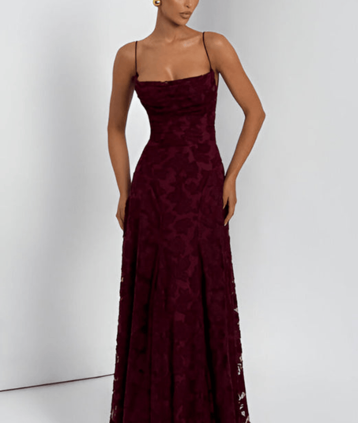 Helia Floral Pattern Sleeveless Maxi Dress