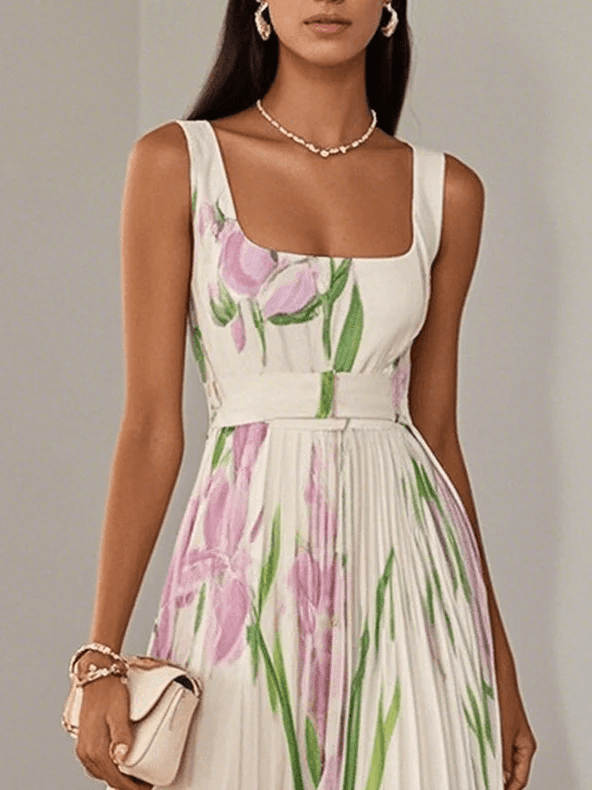 Ivana Sleeveless Chiffon Maxi Dress
