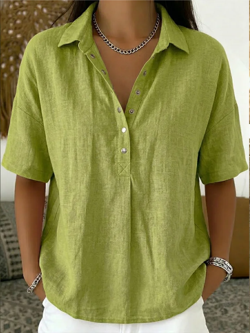Rachel Collared Button Detail Blouse