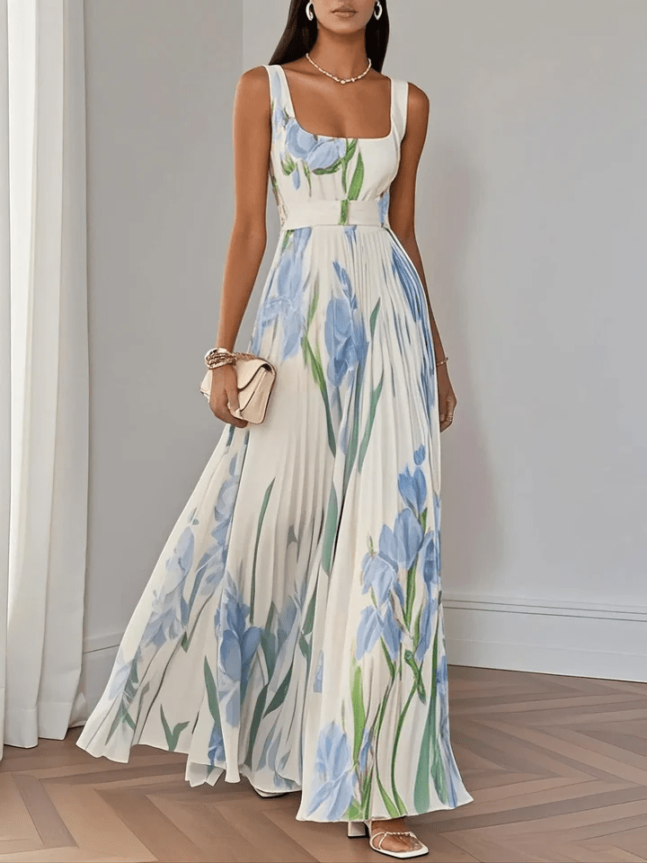 Ivana Sleeveless Chiffon Maxi Dress