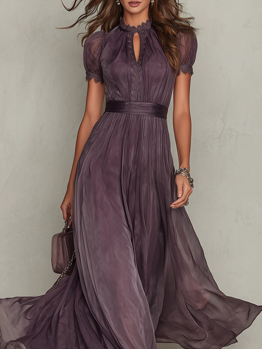 Ashley Vintage Chiffon Maxi Dress