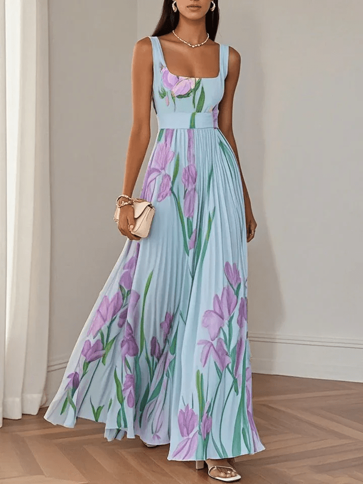 Ivana Sleeveless Chiffon Maxi Dress