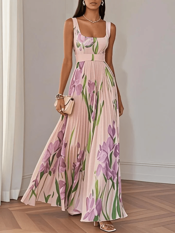 Ivana Sleeveless Chiffon Maxi Dress